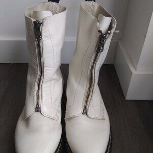 Doc Martin White Zip Boots size 8